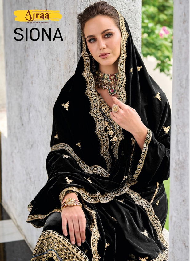 Siona By Ajraa Heavy Velvet Wedding Salwar Suits Catalog